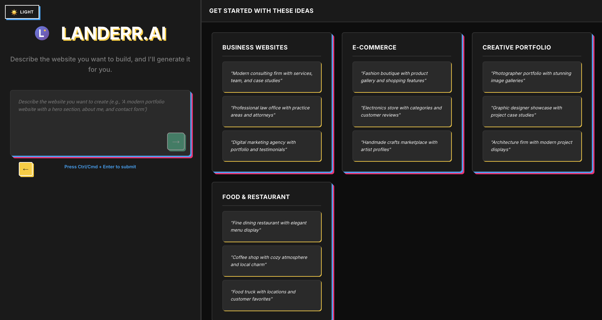 landerr.ai Dashboard